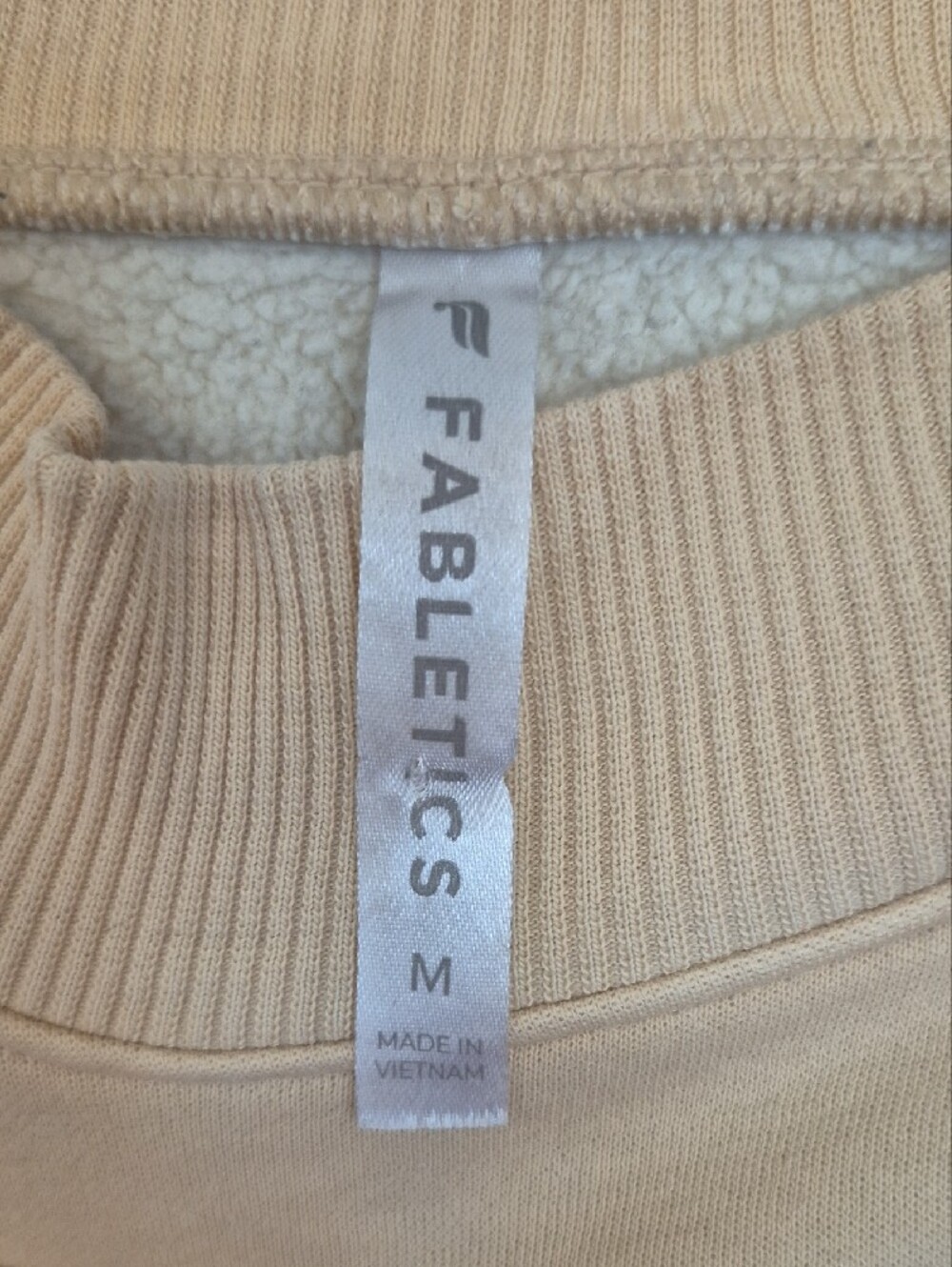 Fabletics Beige Mock Neck Pullover - Picture 2 of 4
